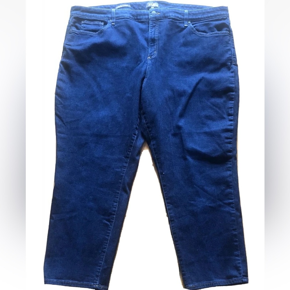 NYDJ Dark Wash Alina Ankle Crop Jeans Plus Size 24W